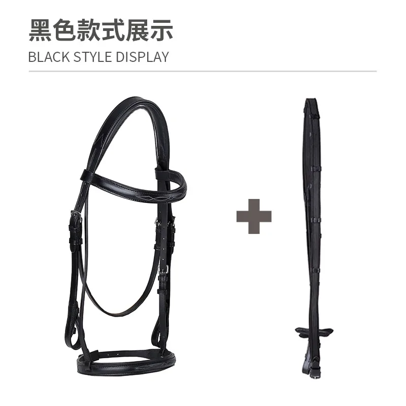 cavassion horse riding bridle with unti-slip rubber reins equestrian equipments for horse back riding