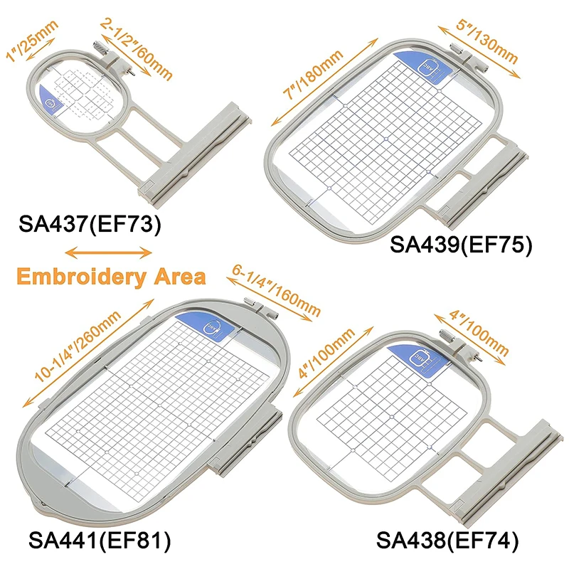 Sewing and Embroidery Frame for Brother Innovis I Ie V3 V7 NQ1600E NQ1400E Babylock Machine Hoop EF73 EF74 EF75