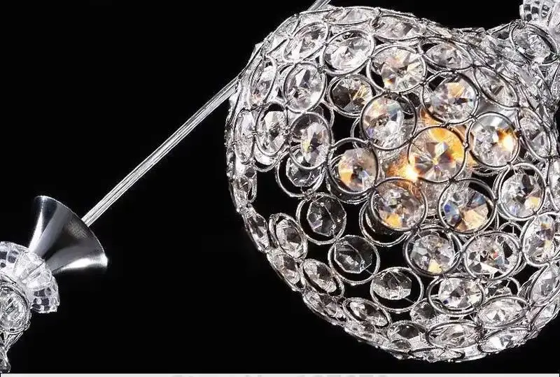 

Single Head 5w AC85-265v modern crystal pendant light lustres pendentes home decor fixture lighting Dia18cm crystal lamp