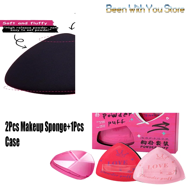 3 قطعة/المجموعة ماكياج الأساس الإسفنج الثلاثي وسادة الإسفنج الرطب الجاف الاستخدام المزدوج لينة عالية الجودة نفخة مستحضرات التجميل قضيب أداة
