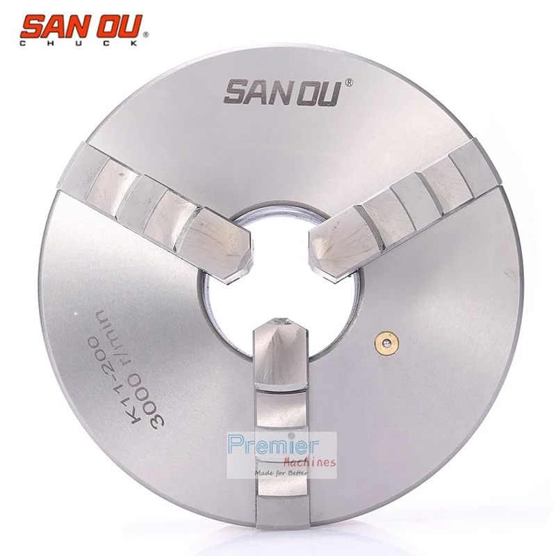 Mandril de torno K11-200 8 polegadas 200mm Mandril autocentrante marca SANOU para mini torno