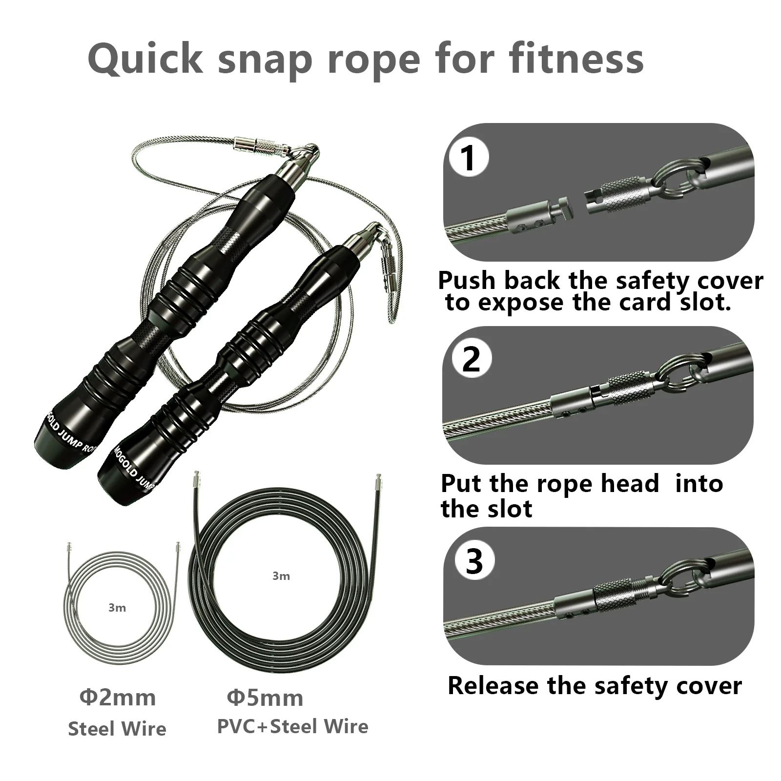 Jump Rope Crossfit Boxing Heavy Skipping Rope Professional Speed Fitness Workouts Endurance Strength Training Weighted Rope