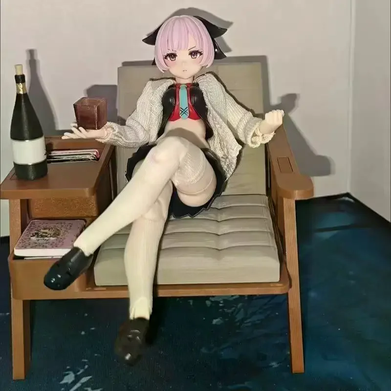 1 Juego de muebles de salón con estampado 3d, silla de lectura en miniatura a escala 1/12, modelo para Diorama, casa de muñecas, adorno de escritorio, decoración del hogar