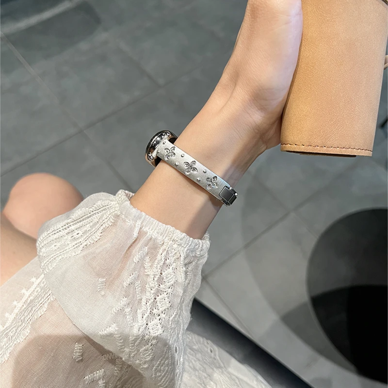 金属ストラップシャオ mi バンド 9 女性時計バンドシャオ mi バンド 8 スポーツコレアブレスレットスマートウォッチアクセサリー