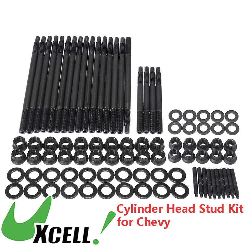 UXCELL Vehicle Cylinder Head Stud Kit Replacement Part for Chevy LS1 LQ9 4.8L 5.3L 5.7L 6.0L 1997-2003