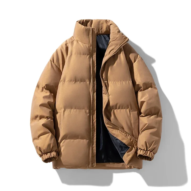 Mantel lässig Parka Frauen Mode neue Streetwear Männer Parkas verdicken warme Herren Stehkragen einfarbige Modemarke Winter jacke