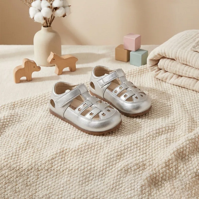 Baby-Sandalen mit Lochmuster, vielseitige Prinzessinnen-Schuhe für Kinder, runde Zehenpartie, weiche Sohle, Sommer 2026 Neu, Kleinkind-Strandschuhe, lässig, rutschfest – Detail 3