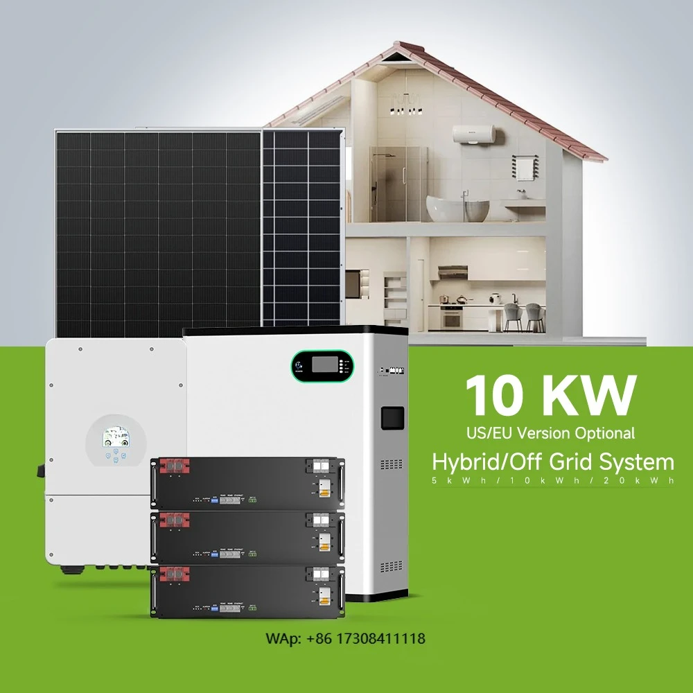 10kw Single Phase 220VAC Solar Panel Kit Hybrid Off-Grid Solar System