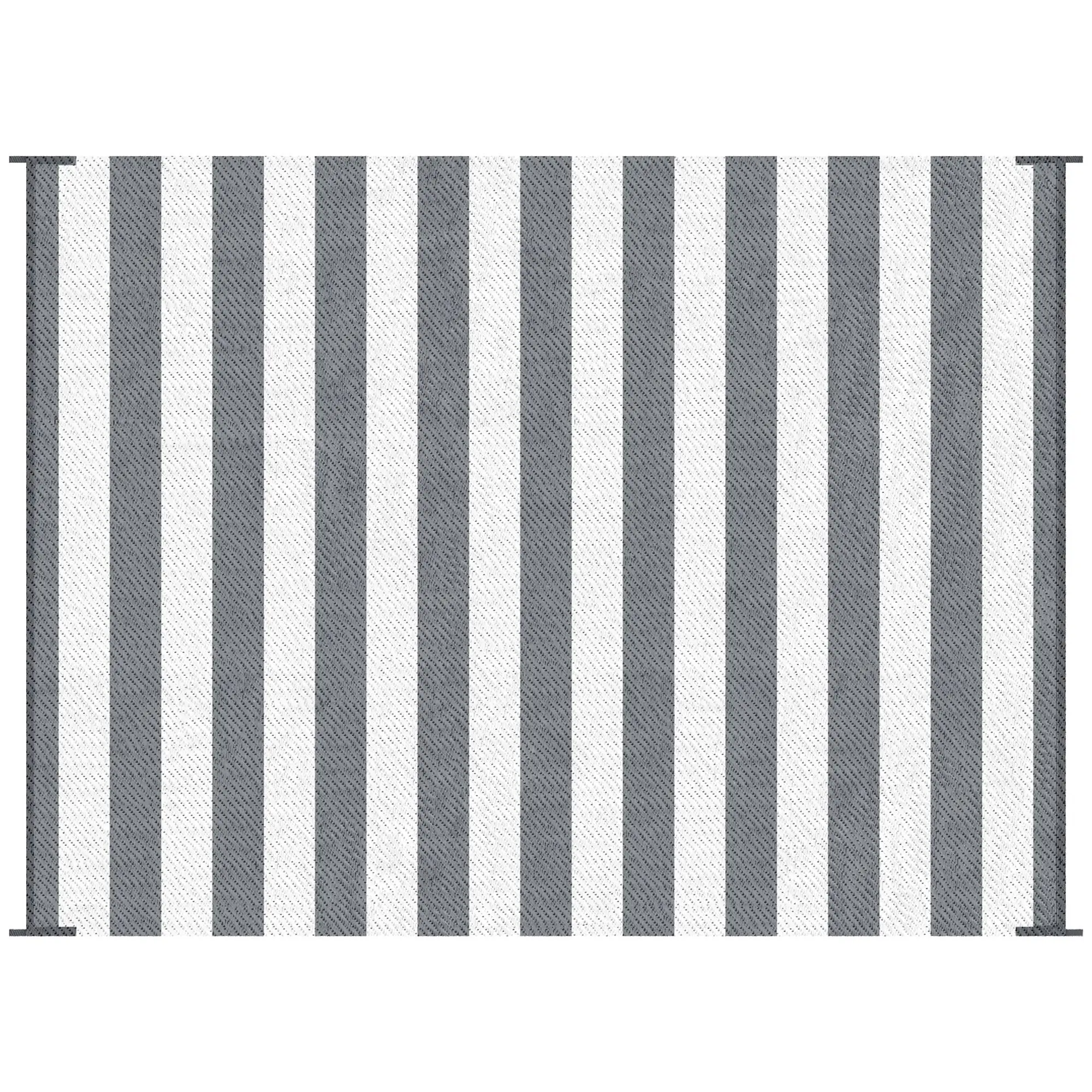 

For Outsunny 9' x 12' RV Outdoor Rugs / RV Outdoor Carpet with Carrying Bag, Gray & White Striped