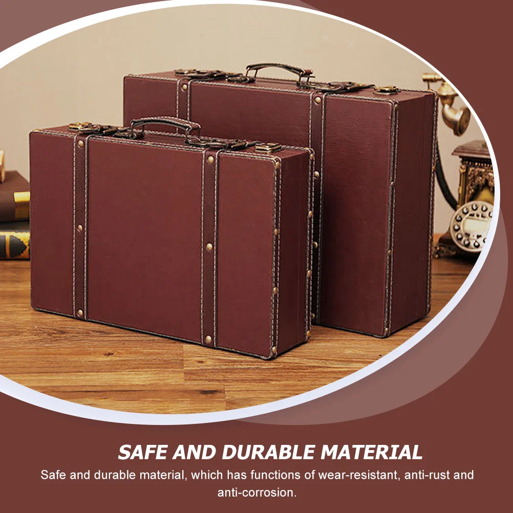 กระเป๋าไม้วินเทจกระเป๋ากล่องหีบไม้โบราณกระเป๋าเดินทางขนาดเล็กของเก่าของชำร่วยโจรสลัด