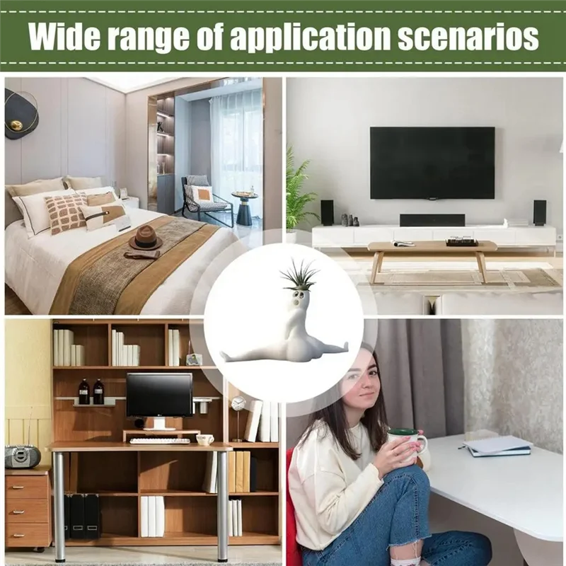 F-3C 2 pièces résine fantôme bureau Pot de fleur planteur Sculptures maison jardin bureau décor conteneur fantôme conception modèle artisanat facile à utiliser