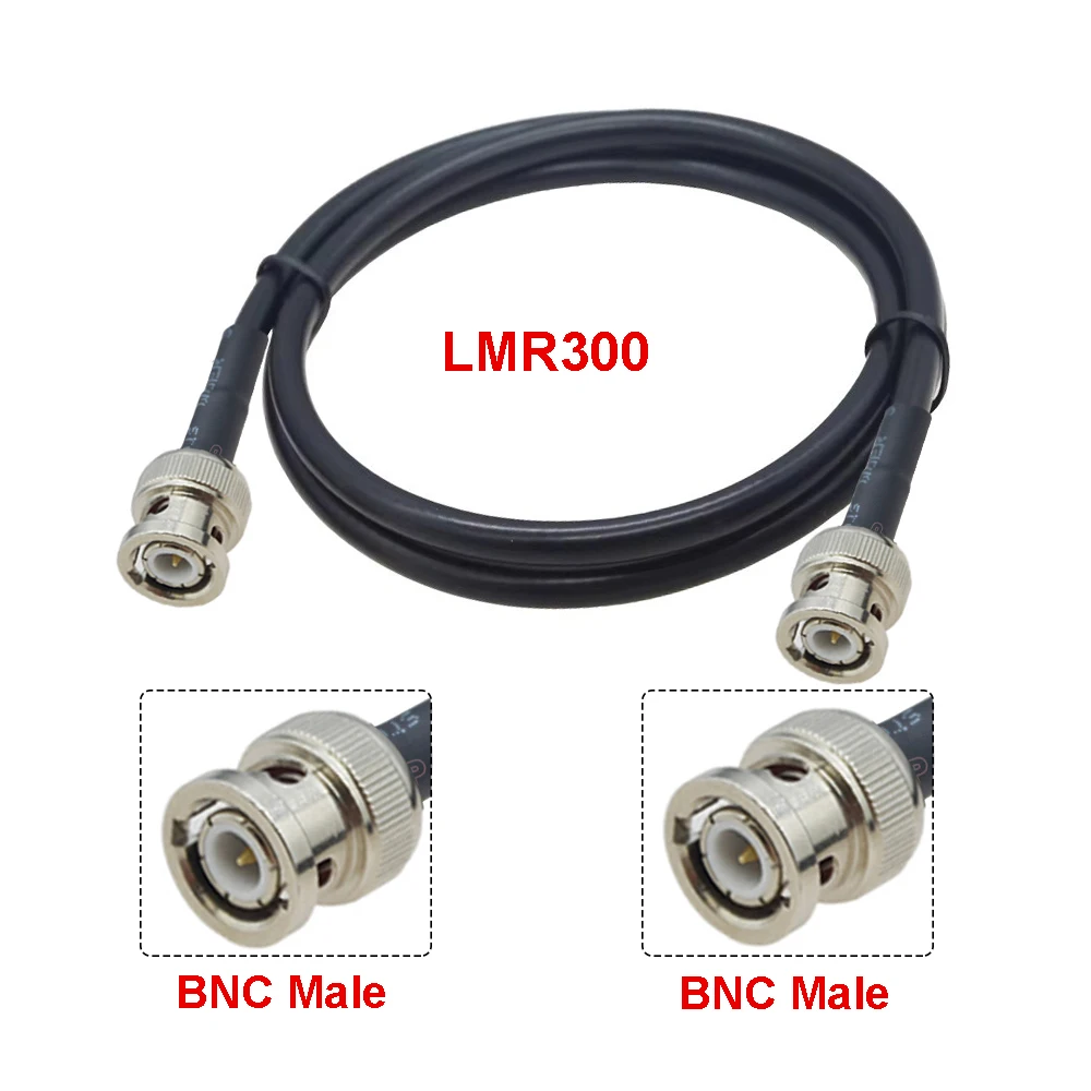 LMR300 Cable BNC Male to BNC Male Plug Low Loss 50Ohm RF Coaxial Pigtail Jumper Extension Cord 50CM 1m 2m 3m 5m 10m 15m 20m 30m