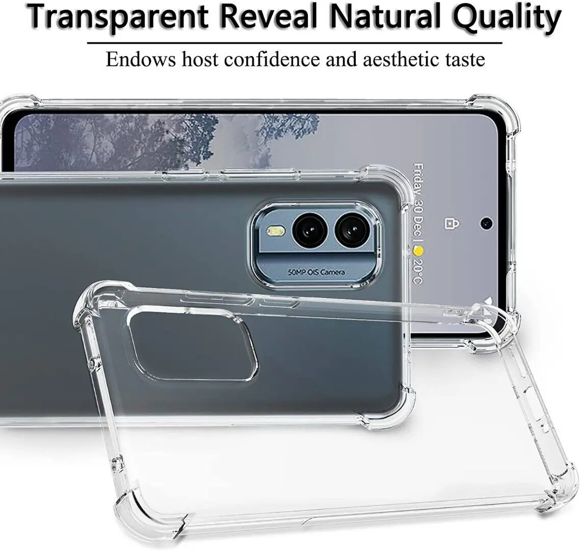 Soft TPU Transparent Phone Case for Nokia C210 C110 C22 C32 C12 XR21 G310 G400 G42 G22 Protective Cover Shockproof Fundas