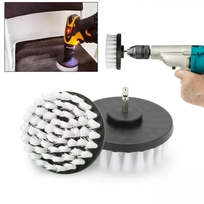 5 Inch Soft Drill Brush Electric Scrubber Drill Disc Brushes Polisher Bathroom Power Cleaning Tools For Carpet Glass Car Tires