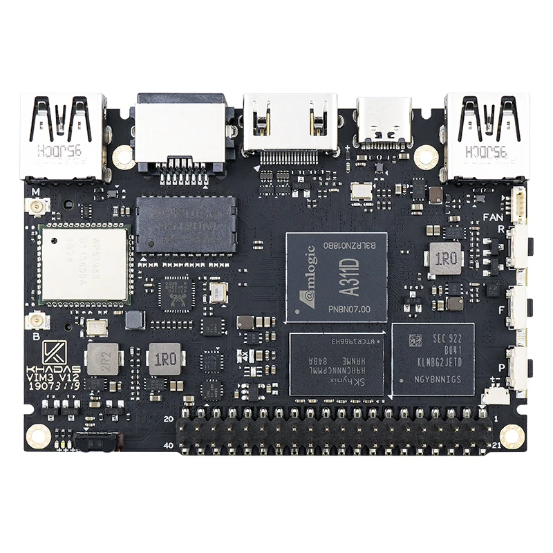 Khadas Powerful VIM3 Pro Single Board Computer 4GB+32GB Development Board Amlogic A311D with Dual Camera/Display 4K 2.2GHz