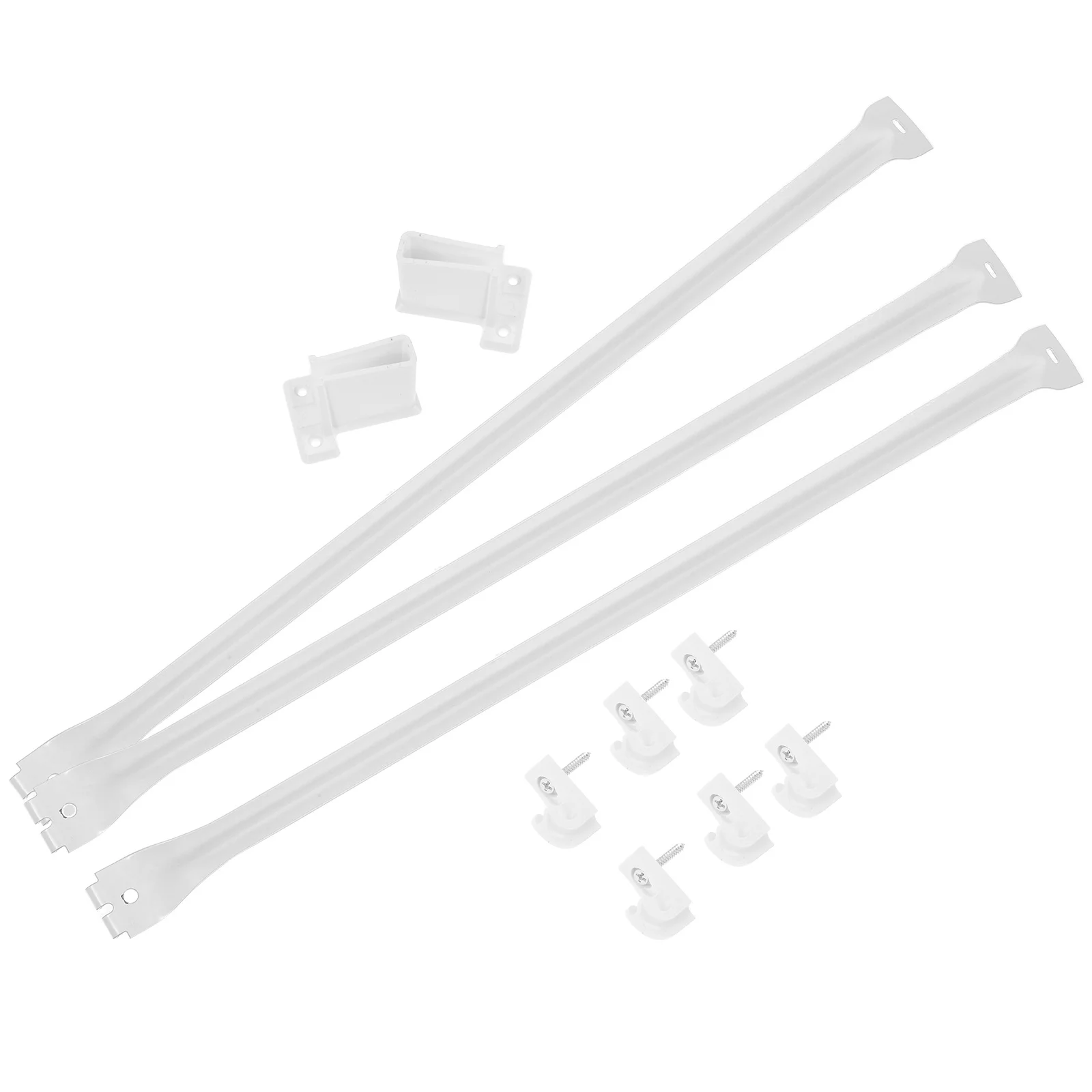 

1Set Wire Shelf Brackets Heavy Duty Support Clips Durable Plastic Metal for Closet Bathroom Kitchen Organization Hardware