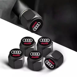 5 uds tapa de válvula de neumático de rueda de coche cubierta de vástago de neumático accesorio de automóvil para Audi A3 A4 B5 B6 A3 8P 8V 8L A5 A6 C6 C5 A1 A7 A8 Q2 Q3 TT RS3