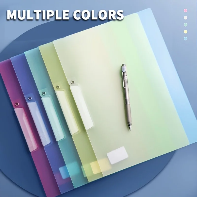 

5/10pcs of A4 Folders with Secure Snap Closures, Made of Durable Transparent Colored PP Material, Suitable for Documents,Resumes