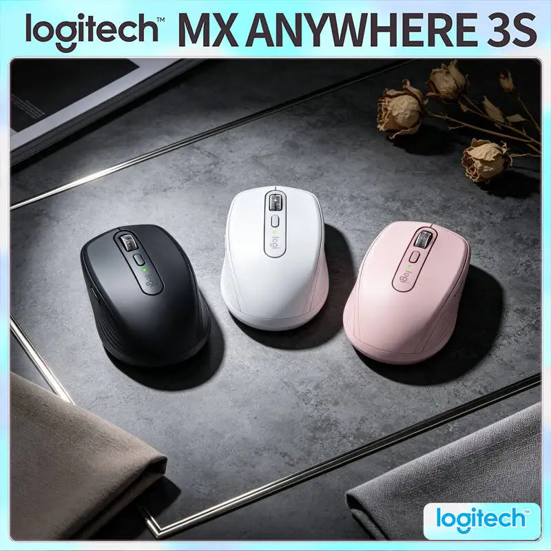 Office MX Anywhere 3S - 8000 DPI, 3-Device Bluetooth, Fast Charge, Perfect for Beauty Store Desk Daily Routine Work Flow