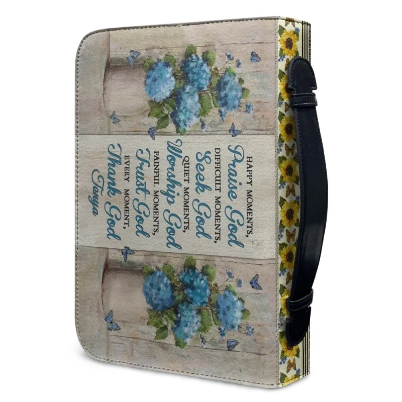 Geloof Gratie Liefde Bijbel Cover Gepersonaliseerde Cover Bijbel Kerst Cadeau Print Lederen Bijbel Tas Vrouwen Cross Design Dames Handtassen