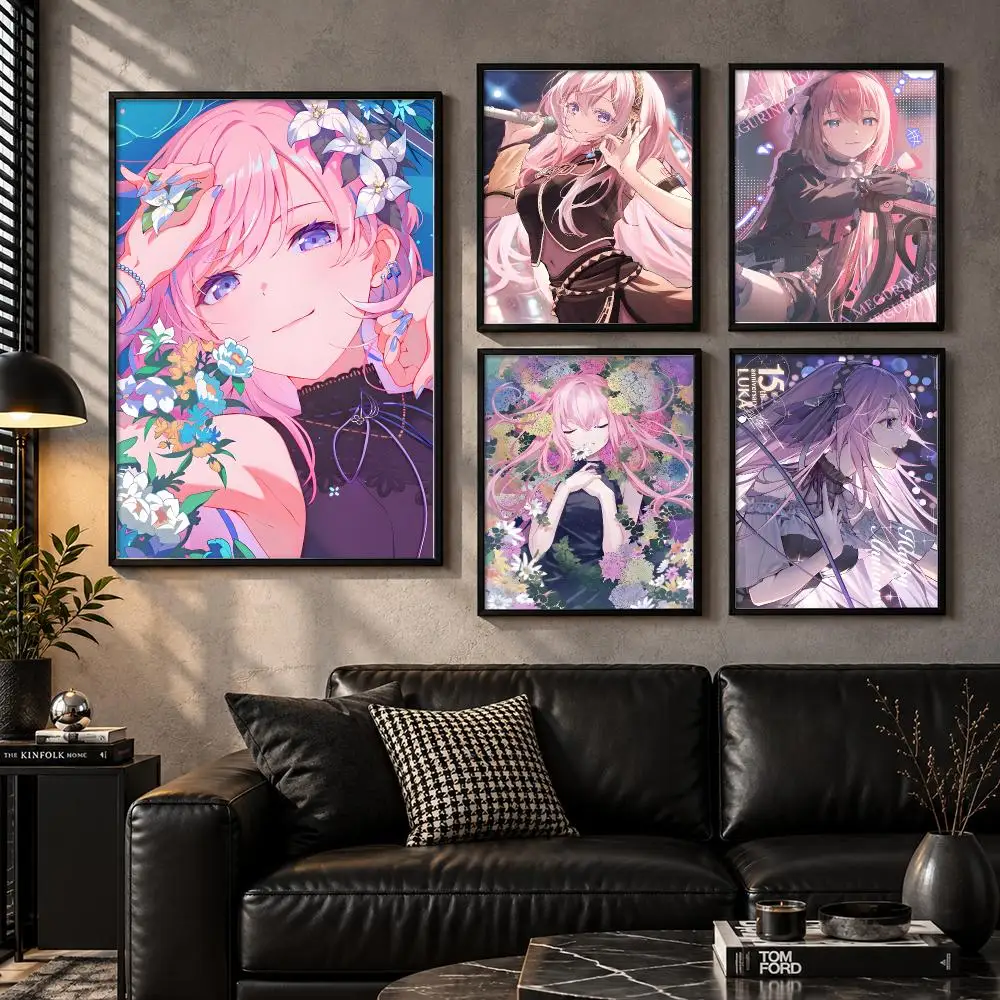 Megurine Luka Virtual Singer Bilingual Vocals Digital Music Art Poster Aesthetic Unframed Wall Prints for Bedroom & Living Room
