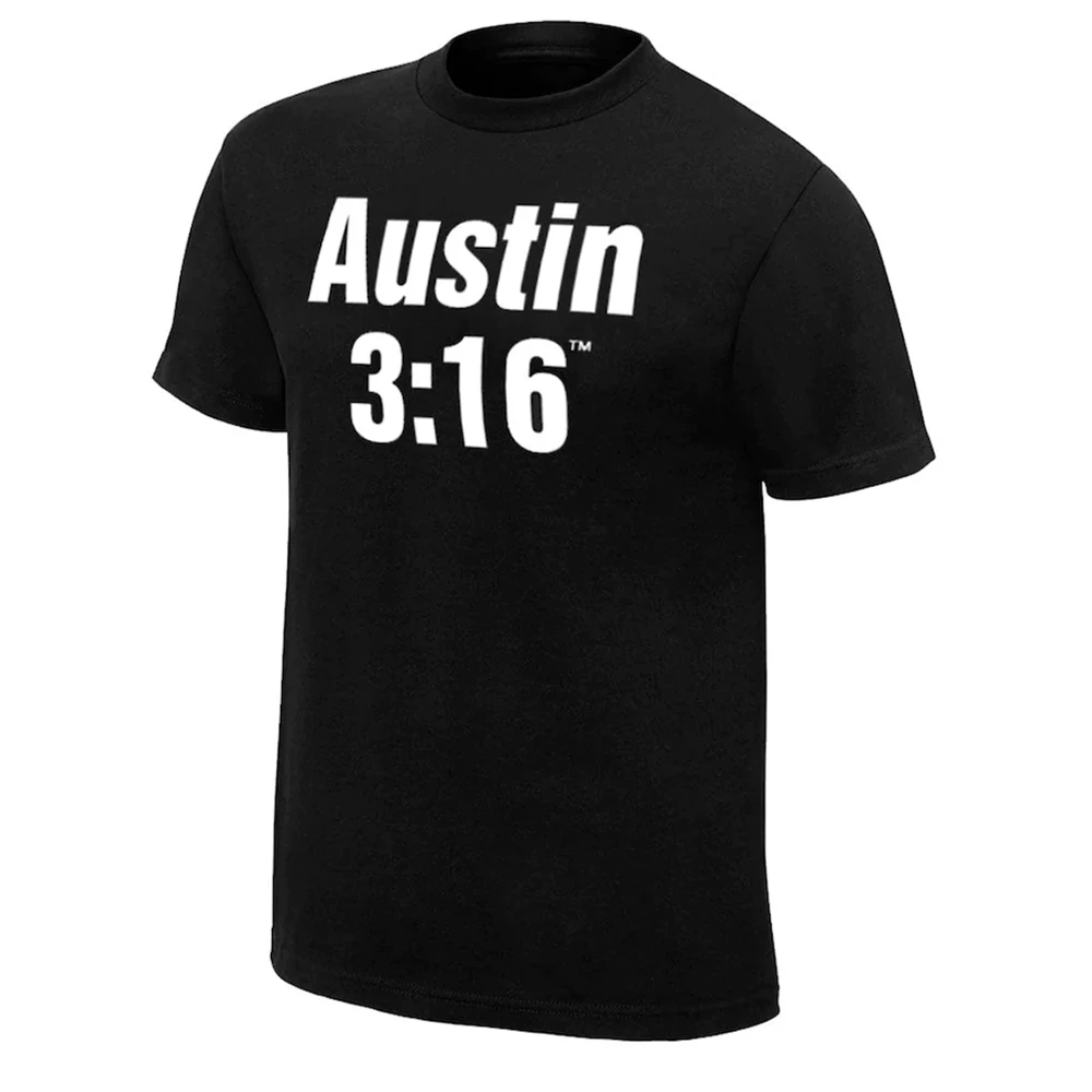 Wrestling Men\'s Black Stone Cold Steve Austin 316 T-Shirt Hot Selling New Summer Women\'s Short Sleeve Tops Shirt Children\'s 3D