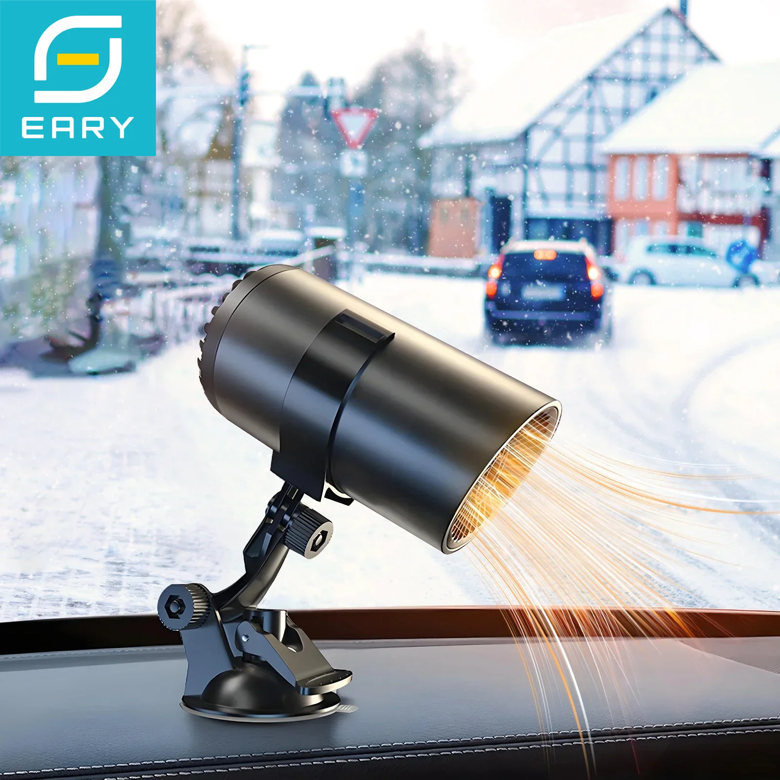 Eary 24V 12V Autoverwarmer Auto-interieur Accessoires voor Voorruit Snelle Verwarming Ontdooien 150W 360 ° Defogger Plug-in sigarettenaansteker