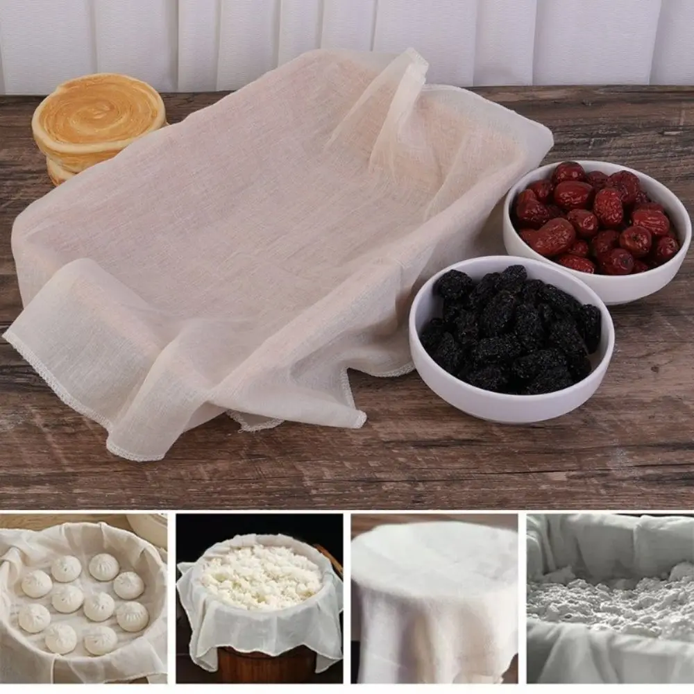 New Multifunctional Tofu Makingfilter Cloth Absorbent Breathable Reusable Baking Mat Kitchen Tools Cotton Gauze