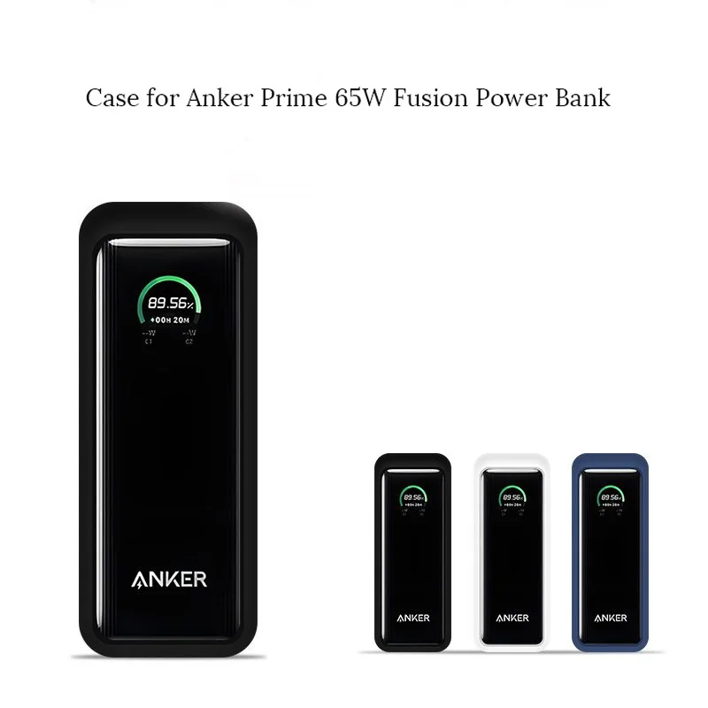 Case for Anker Prime 65W Fusion Power Bank Shockproof Soft Silicone Protective Portable Charger Cover Scratch-resistant