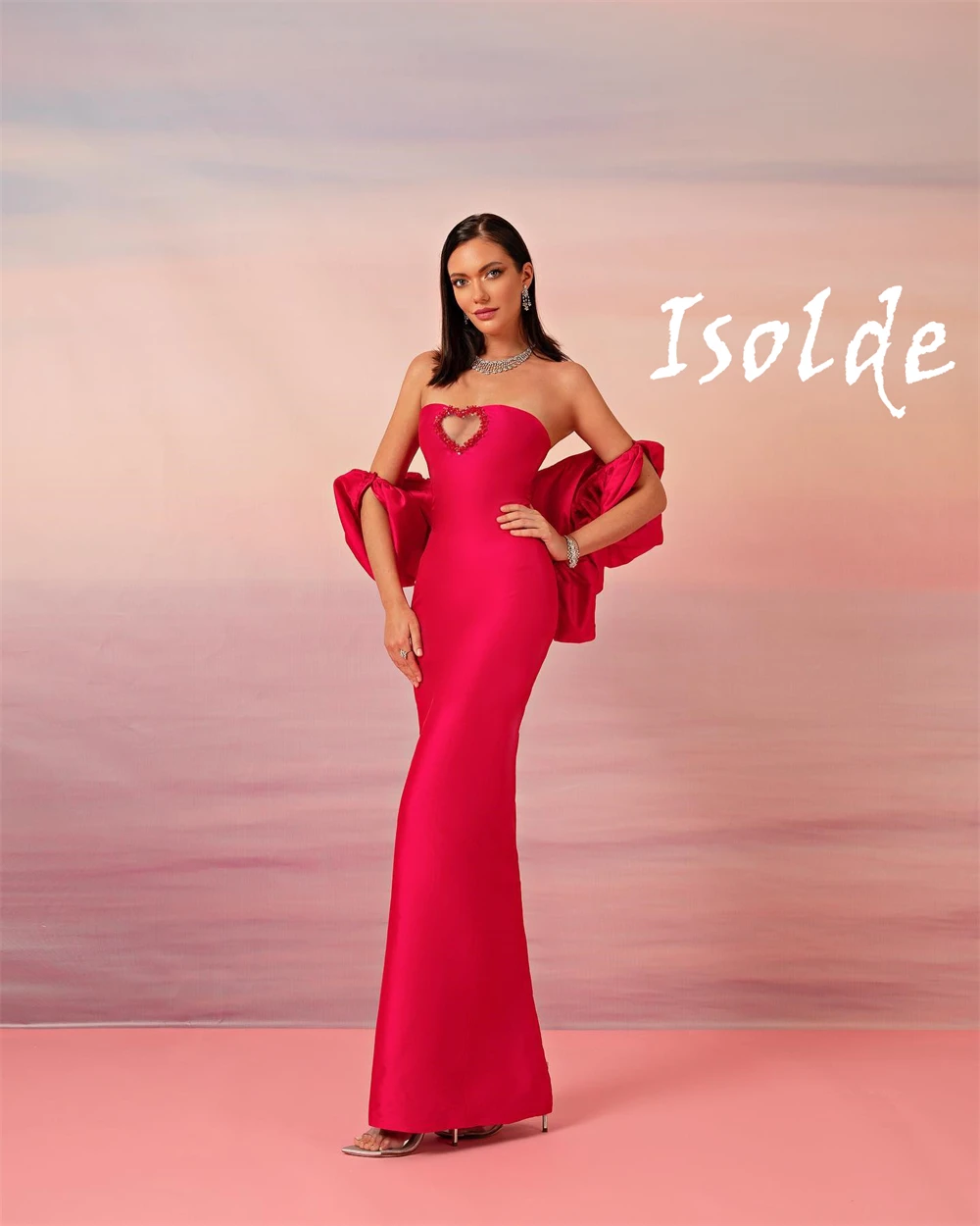 Op maat gemaakte elegante satijnen avondjurken Klassieke strapless mouwloze homecoming-jurken Temperament galajurk met ritssluiting op de rug