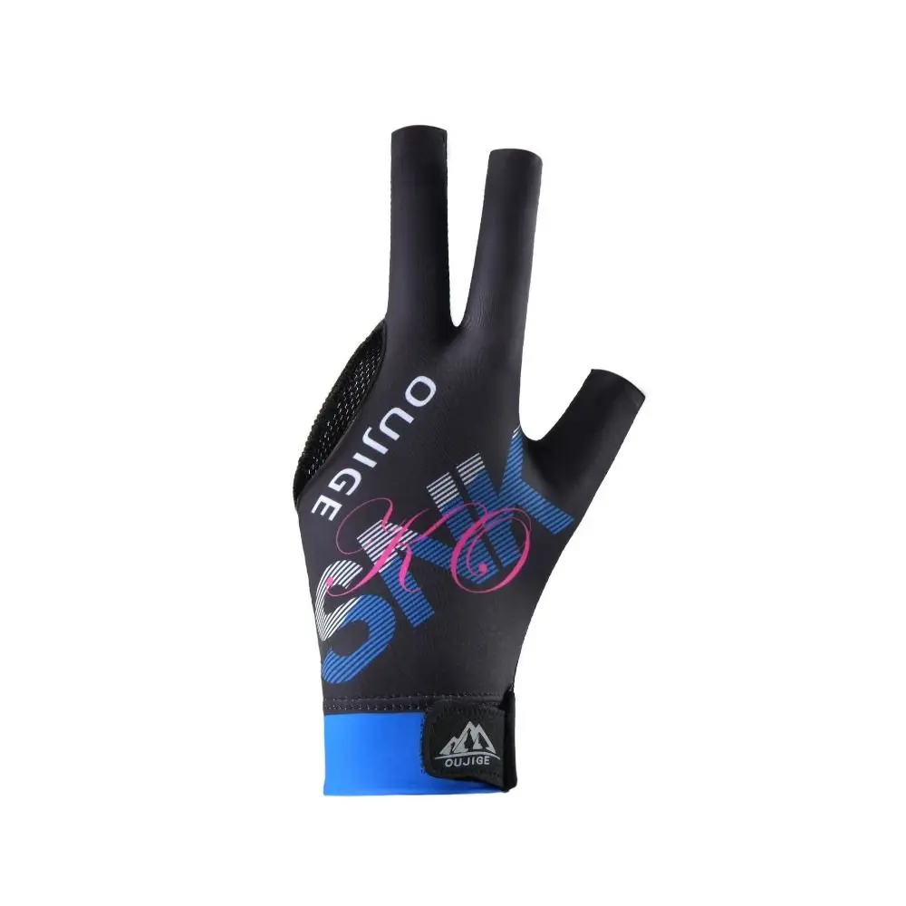 

Three Finger Left Hand Billiards Gloves Left Hand Lightweight Billiard Training Gloves Unisex Breathable Snooker Glove