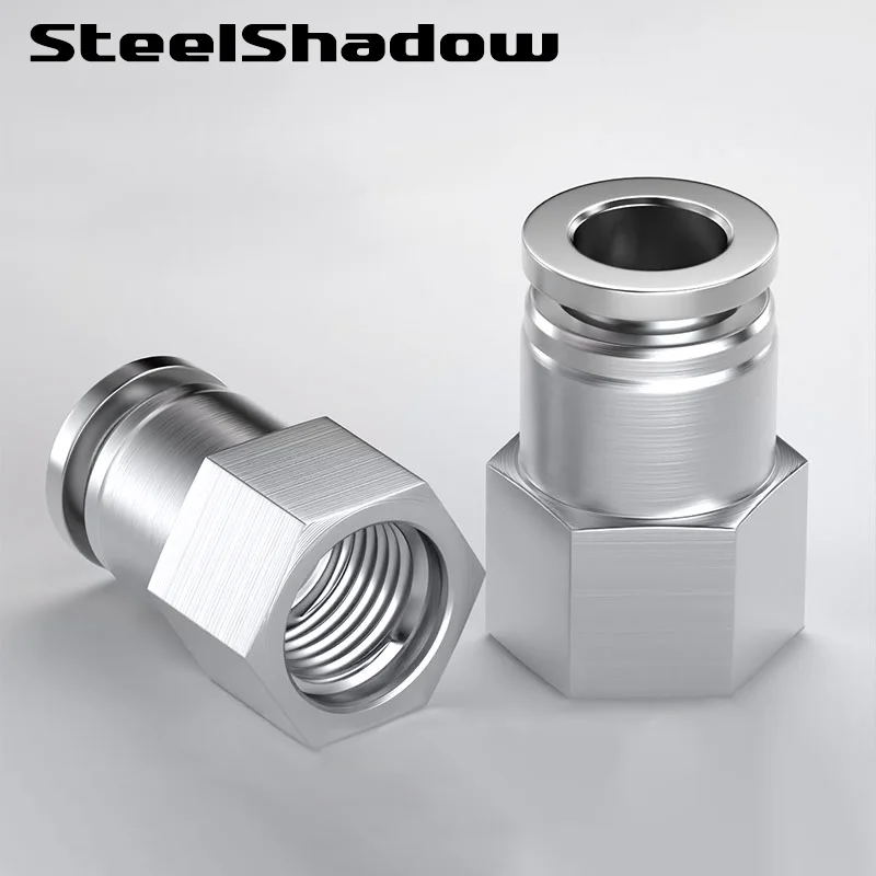 

5pcs 304 Stainless Steel Air Fitting PCF Pneumatic Pipe Connector 1/8 1/4 3/8 1/2 M5 BSP Quick Release Tube Fittings 4 6 8 10 12