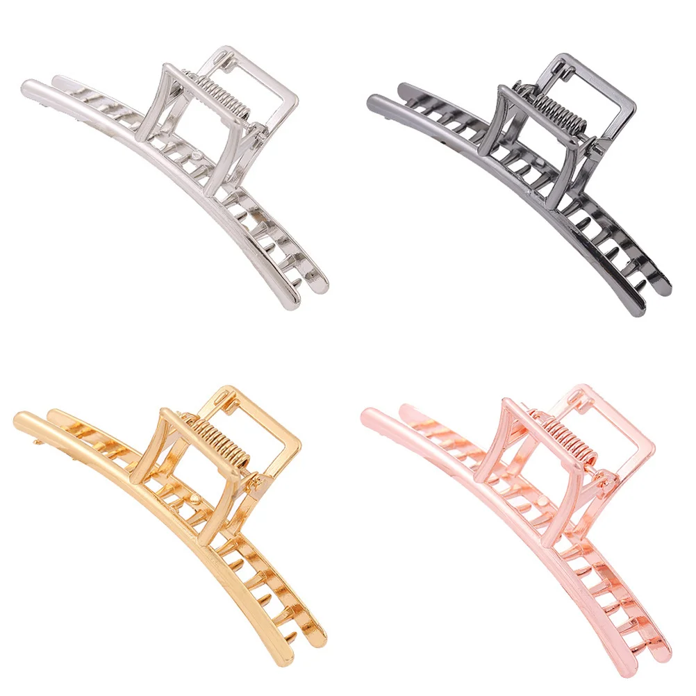 

4Pcs Fashionable Metal Hair Clips Strong Hold Jaw Clip for Women Simple Elegant Design Ideal Gift for Holidays Birthdays