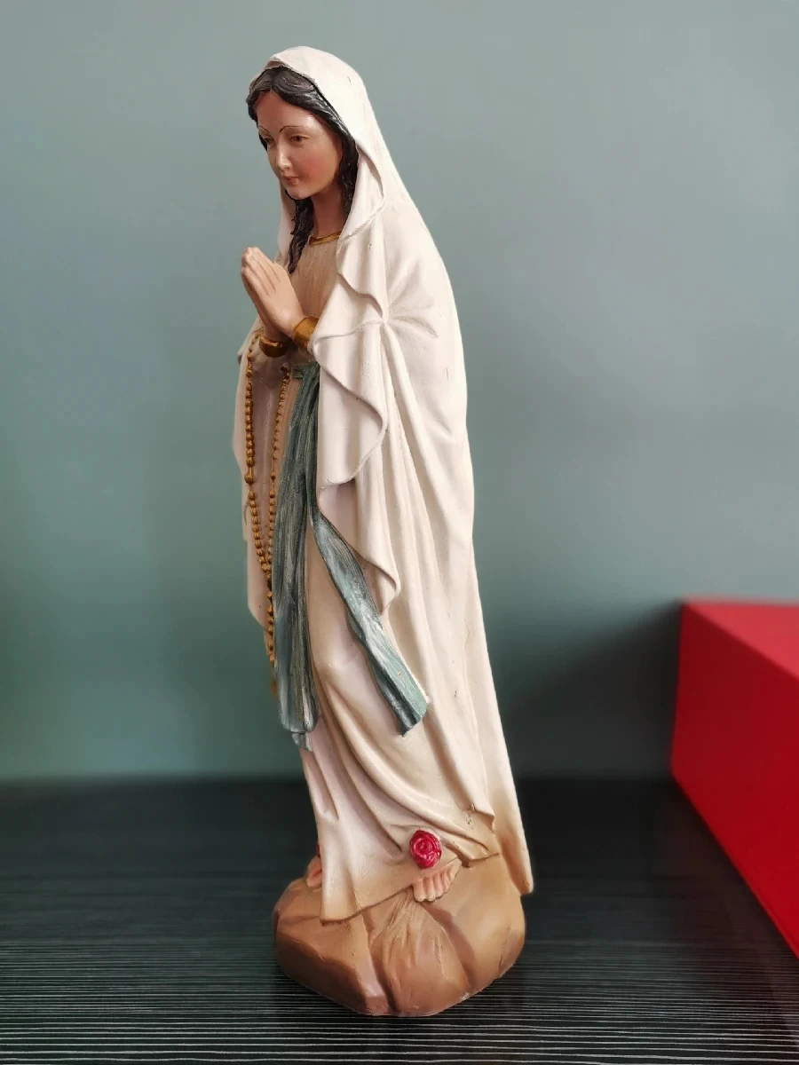 

Catholic Virgin Mary sculpture Figurine ornaments hand-painted icon decoration home decor church Virgin Mary resin statue gifts