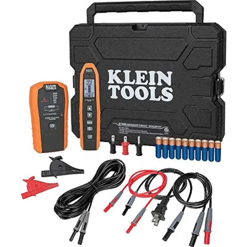 

Klein Tools ET450 Advanced Circuit Breaker Finder and Wire Tracer Kit for Energized and Non-Energized Breakers, Fuses, and Wires