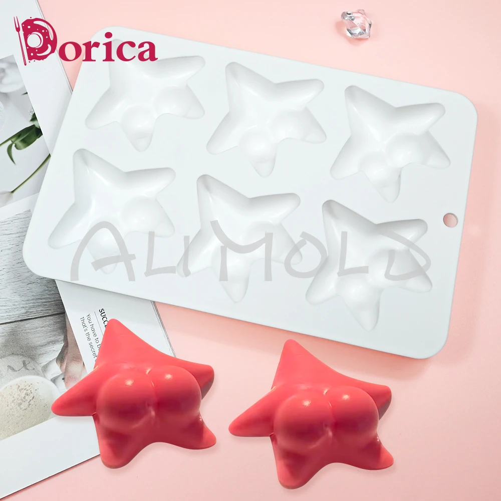 Cartoon Starfish Mousse Mold Handmade Squishy Squeeze Toy Silicone Mold DIY Gypsum Model Cake Decorating Tools Kitchen Bakeware