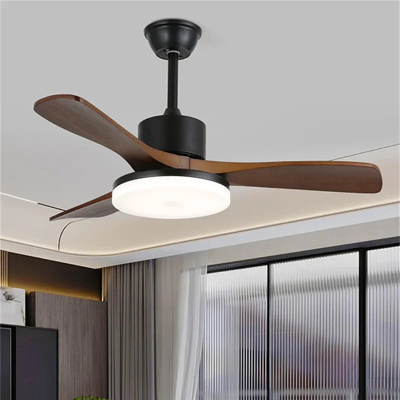 OUTELA Modern Fan Light Luxury Living Room Restaurant Bedroom Study LED Ceiling Fan Light Remote Electric Fan Light