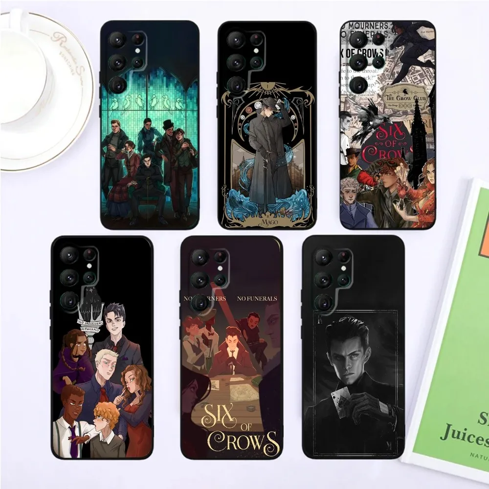 

Six Of Crows Phone Case For SamsungS24,S23,S22,S21,Ultra Pro S10,S30Plus,S9,20lite Black Cover