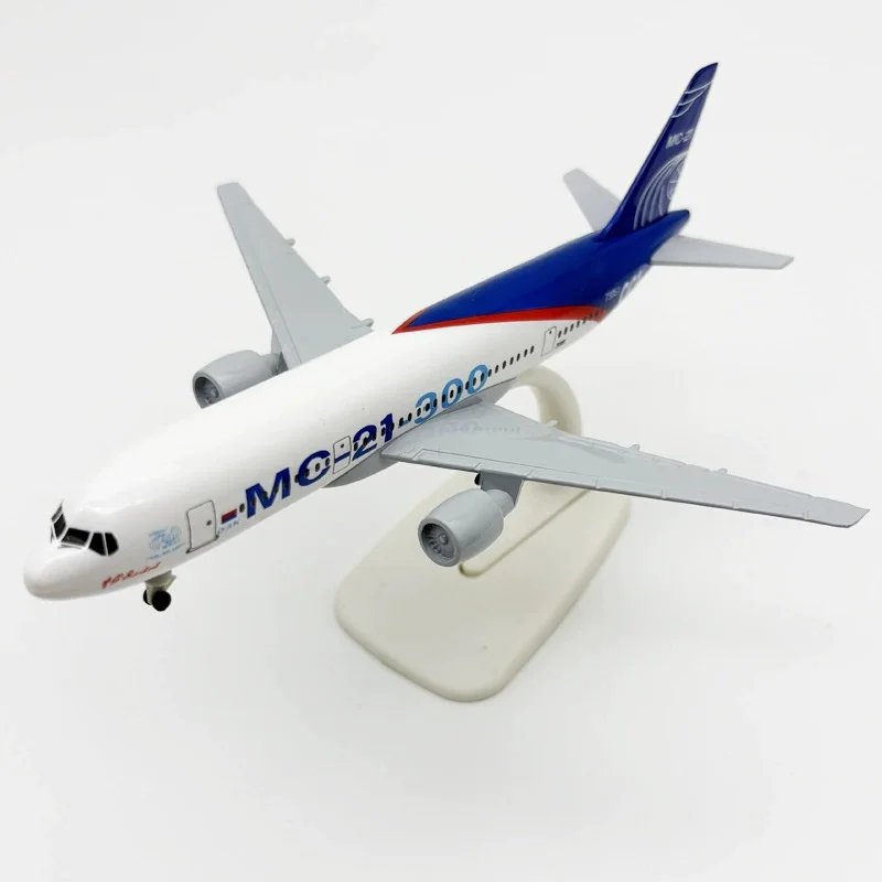 Fit For Scale Model Airplane 20CM Russian MC-21 Aircraft Metal Die-cast Toy Model with Wheels Collection Display Gift