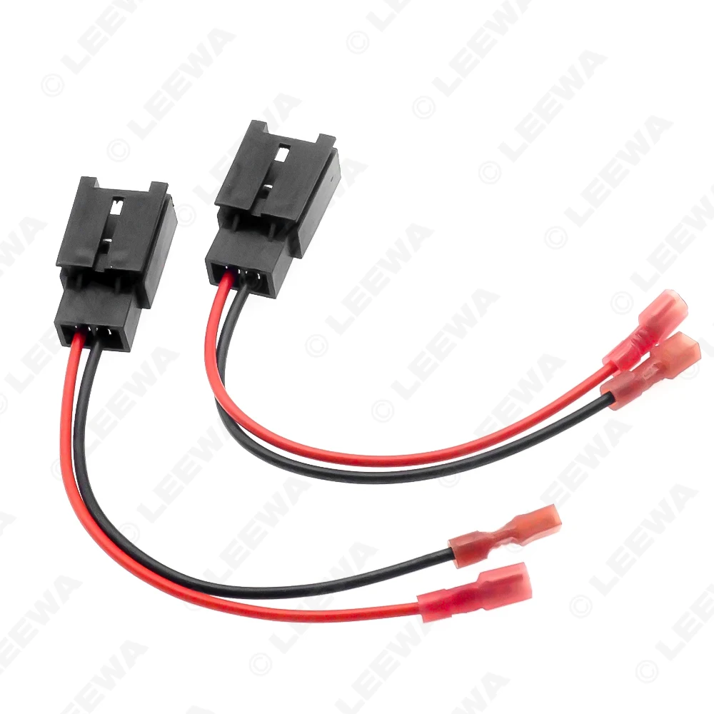 LEEWA 2pcs Car 2Pin Stereo Speaker Wire Harness Adaptors For Peugeot Citroen C2 (99-05) Speaker Replacement Connection Wiring