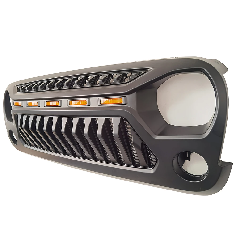 Front Grille For Jeep Wrangler Jk With Led Light Black Car Grill Offroad OE Design ABS SXMA J395  For JK2007-2017