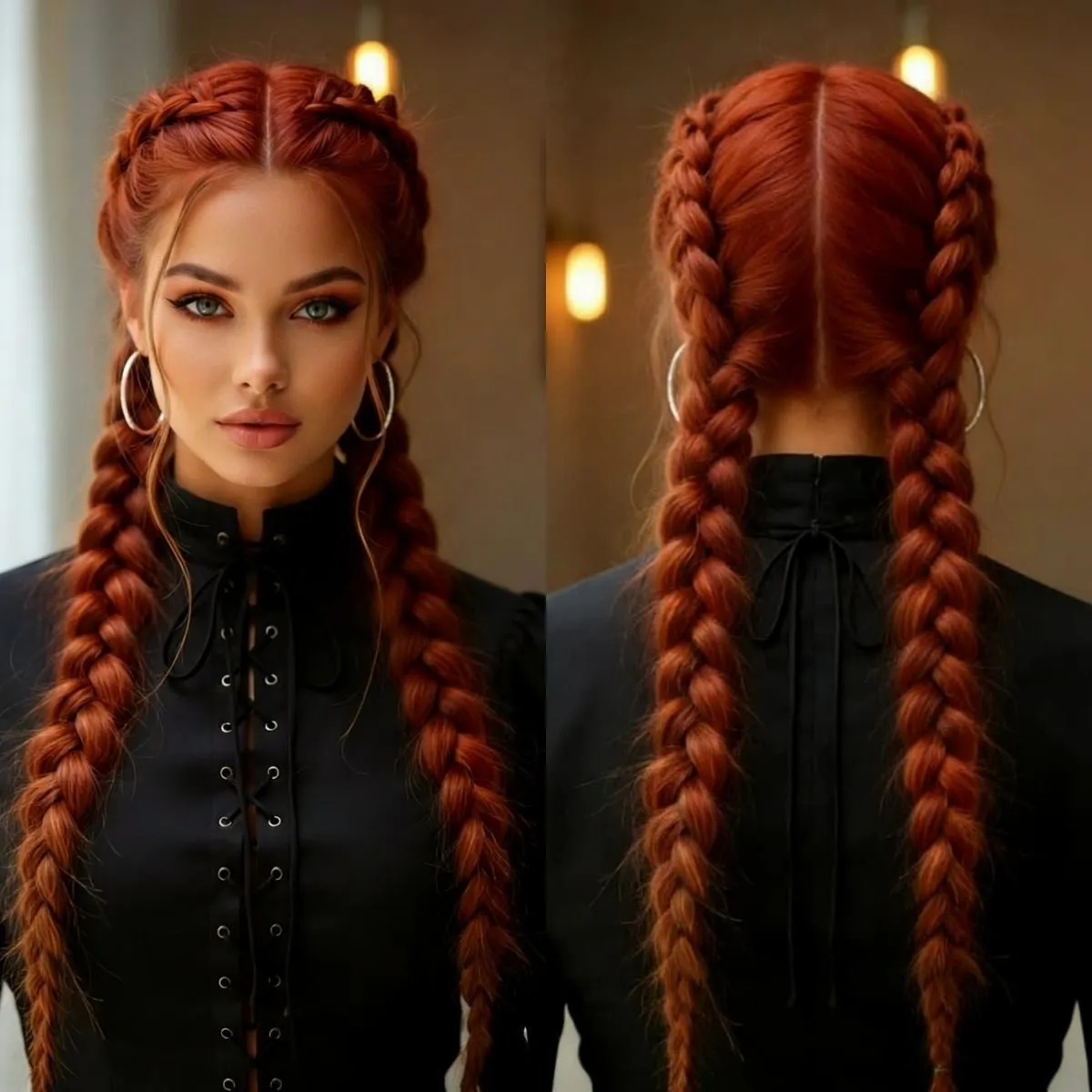 

Синтетический парик-коса с кружевной передней частью, красно-коричневый, длинный, 13x4 HD, для повседневного использования, вечеринок, косплея, музыкальных фестивалей