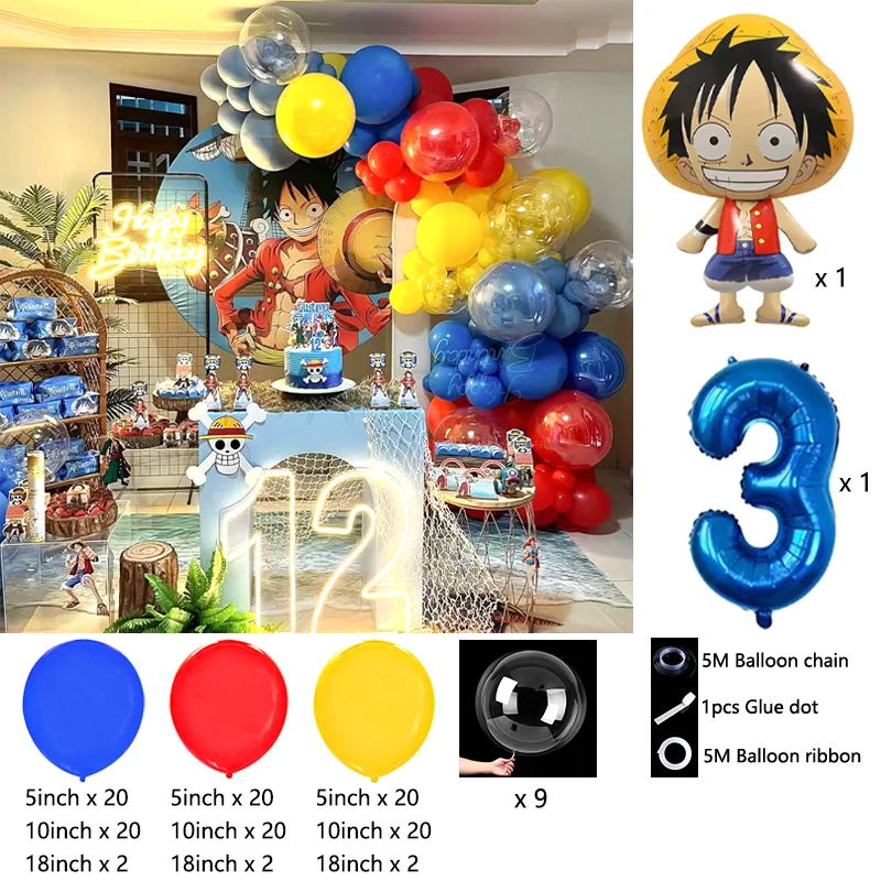 Cartoon One Piece Pirate Theme - đánh giá và giá Balloon Arch Kit