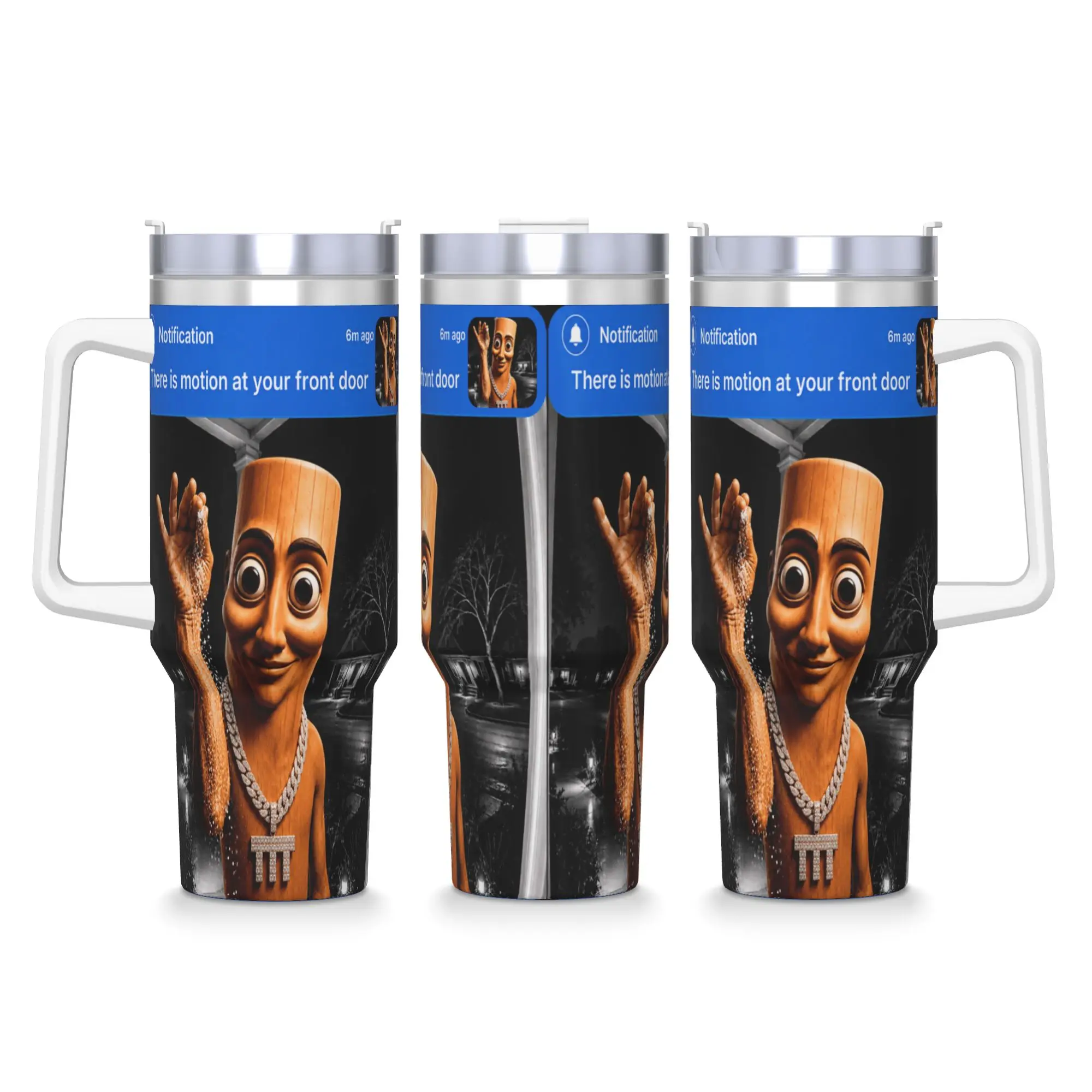 Stainless Steel Tumbler There is Motion at Your Front Tung Tung Sahur Money Mugs Cup With Straws  Travel Cold Drink Water Bottle