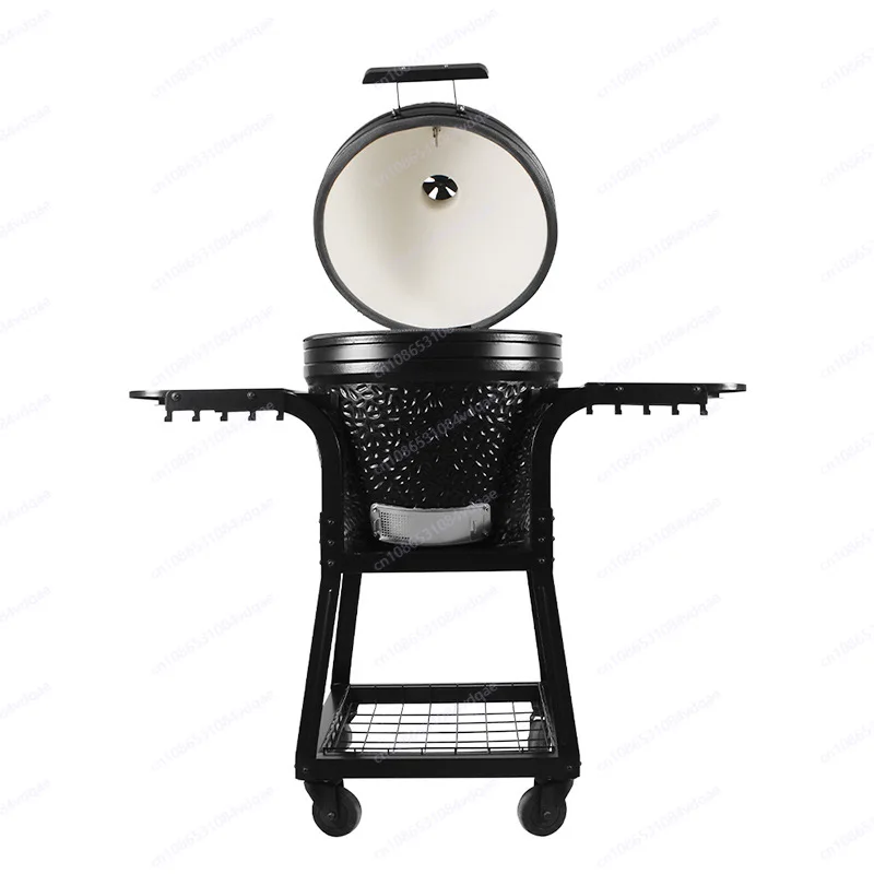 

19-дюймовая уличная тележка, гриль-барбекю, дым, керамический гриль для тушения, американская пицца, уголь, gRill