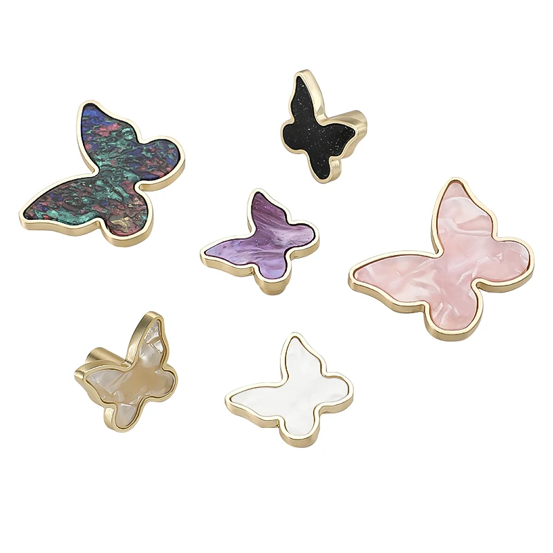 Handles Drawer Cabinet Furniture Kitchen Handles for Cabinet Knob Door Drawer Furniture Kitchen Knob Butterfly Shape Zinc Alloy