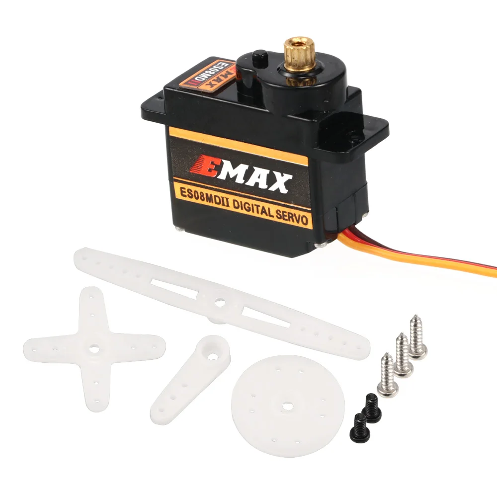 Emax ES08MDII Metal Gear Mini Digital Servo 4-6.0V 2kg Futaba/JR Plug for TREX 450 Airplane Helicopter Accessories