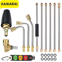 Pressure Washer Extension Wand Set Outdoor Car Wash Accessories Spear Car Wash Nozzle Quick Connect Tool Karcher Parkside Lavor