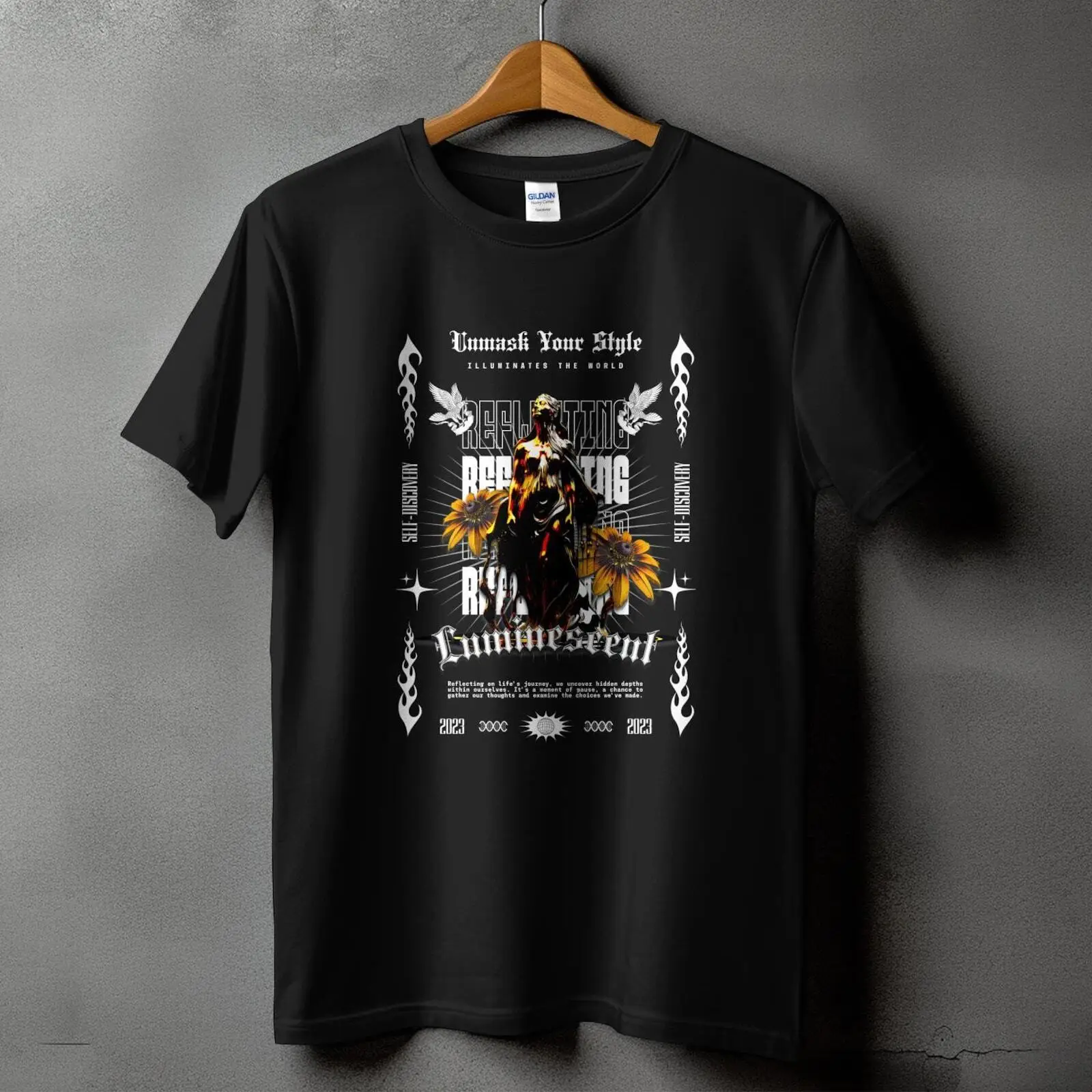 

Футболка с художественной статуей и природой, уникальный дизайн, модный Casua