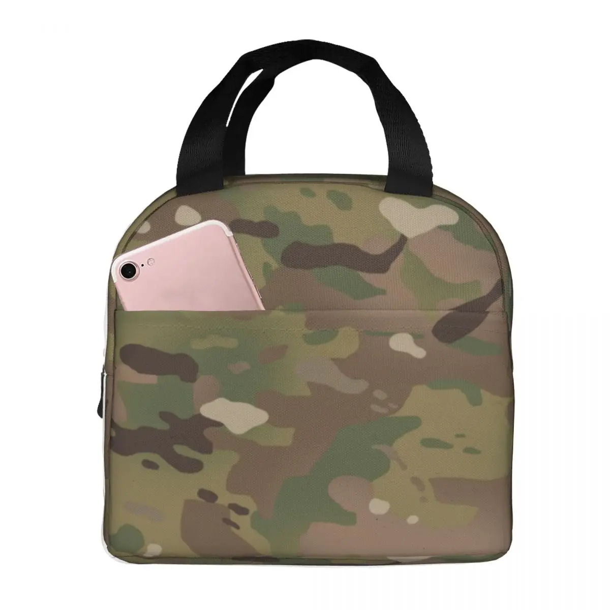 Military Camouflage Pattern Insulated Lunch Bags for Outdoor Picnic Army Tactical Camo Resuable Thermal Cooler Lunch Box